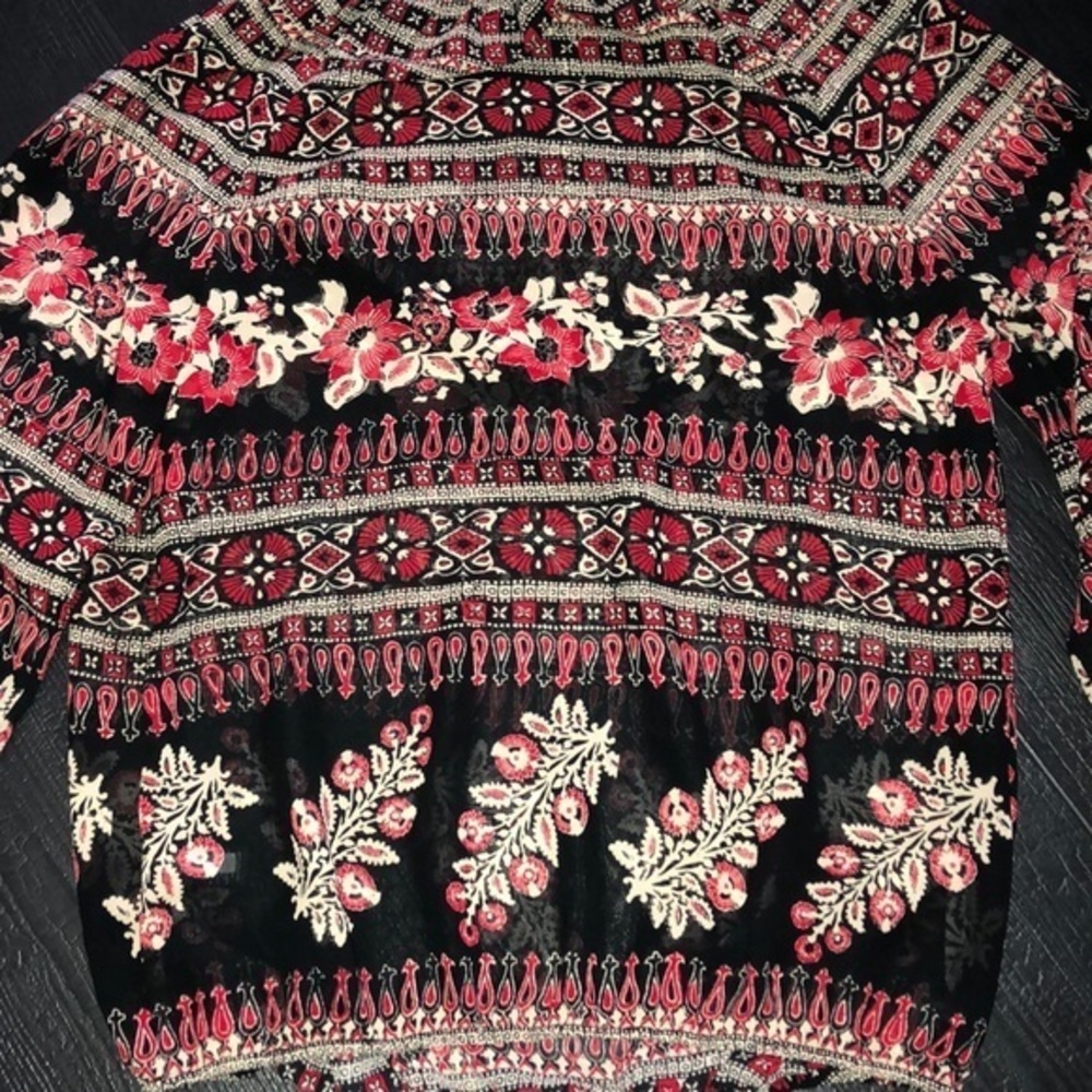 American Living Blouse large Black Red - Picture 14 of 15